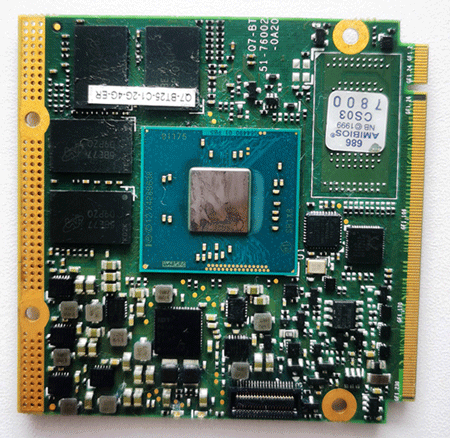 51-76002-OA20   Q7-BT25-C1-2G-4G-ER    Qseven Module with 4th Generation Intel Atom® Processor E3800 Series SoC (formerly codename: BayTrail)