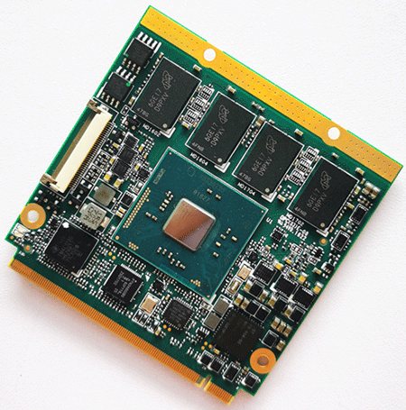51-76003-0A20  Q7-BW43-4G-8G-CT   Qseven® Standard Size Module with Intel® Pentium®  and Celeron® Processor N3000 Series System-on-Chip