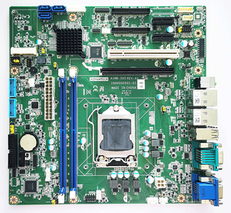 AIMB-505 ERV  A1   19A6050501-01  9696050500E  Intel® Core™ i7/i5/i3 LGA1151 MicroATXwith VGA/DP/DVI-D/eDP(LVDS), 10 x COM,8 x USB 3.0, 6 x USB 2.0, Dual LAN